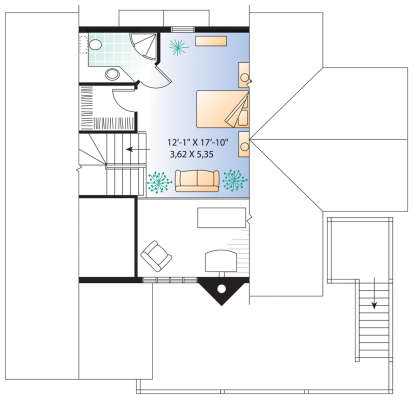 Third Floor for House Plan #034-01259