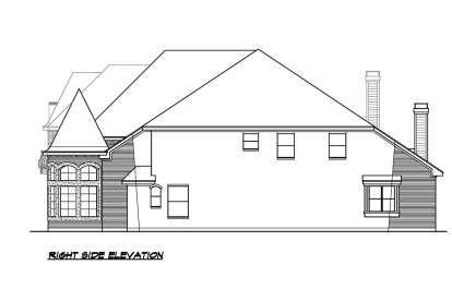 European House Plan #5445-00374 Elevation Photo