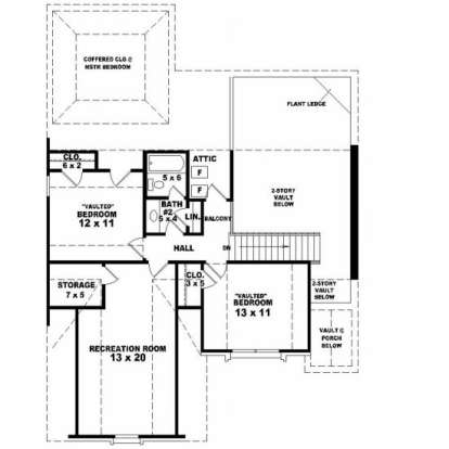 Second Floor for House Plan #053-00215