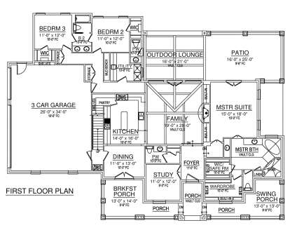 Main Floor for House Plan #5445-00375