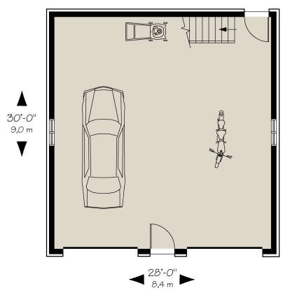 Garage for House Plan #034-01264