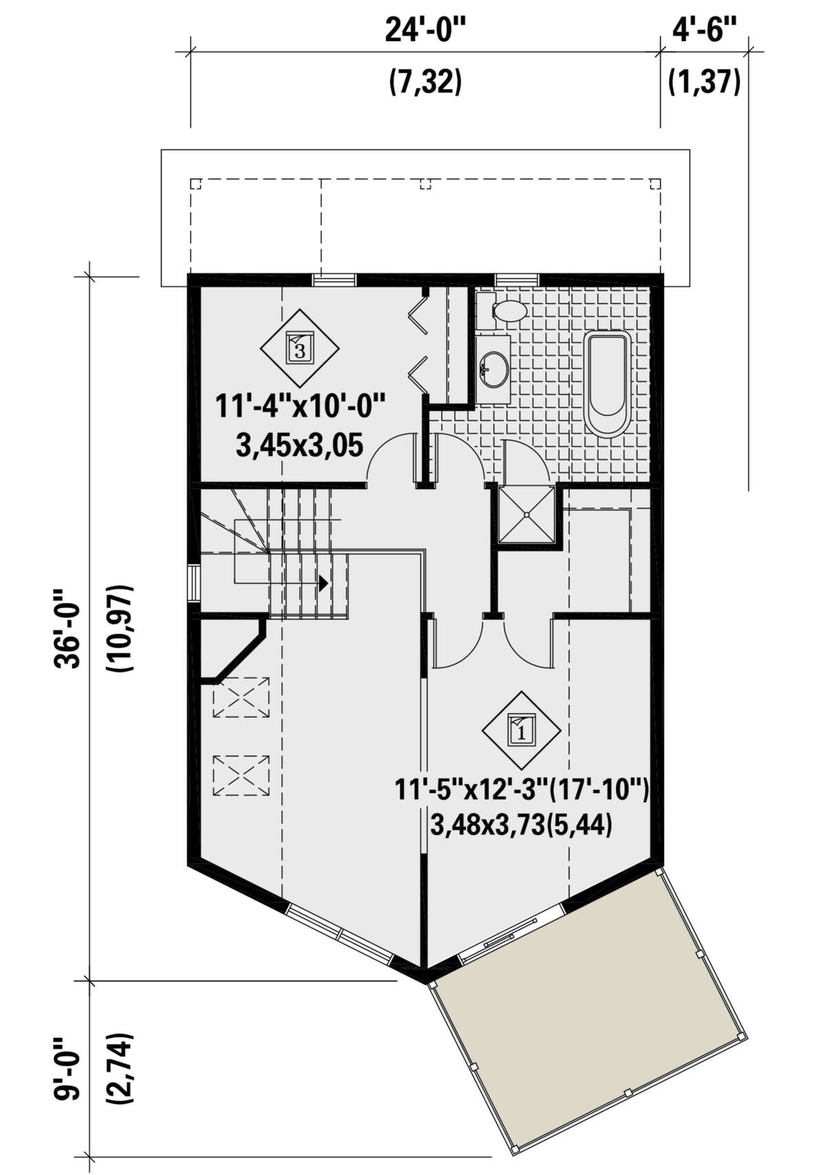 Second Floor for House Plan #6146-00404