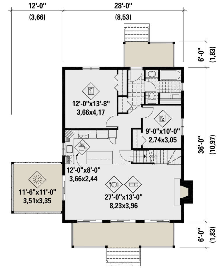House Plan House Plan #24556 Drawing 1