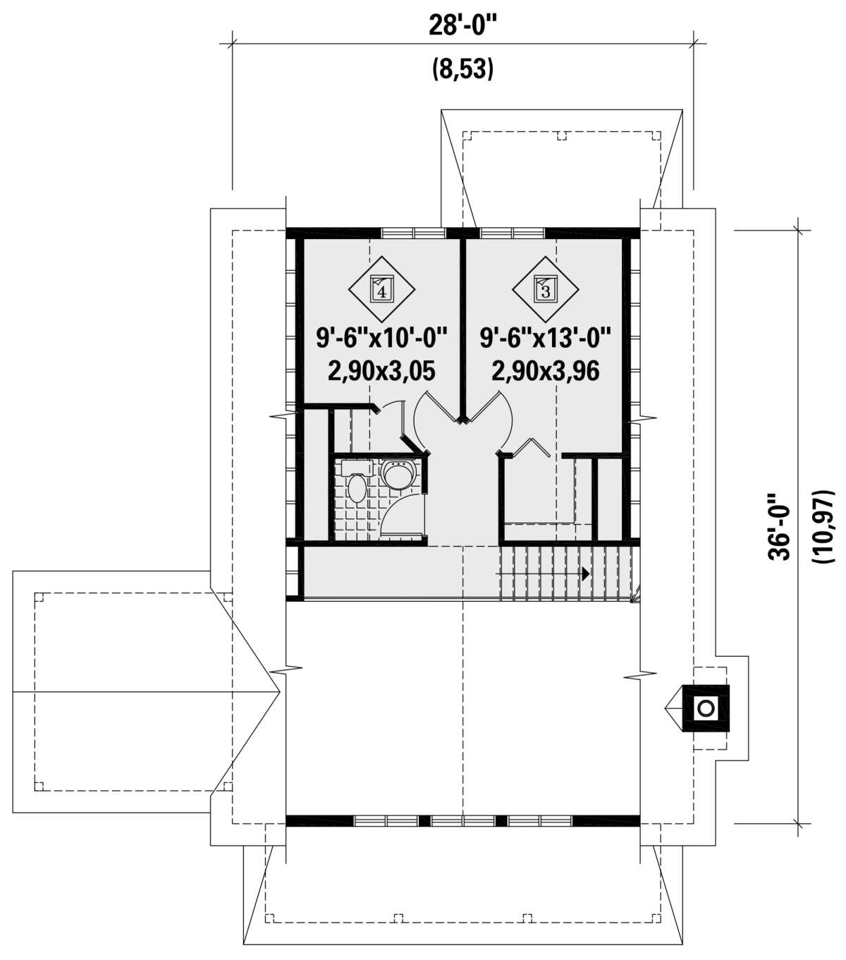 Second Floor for House Plan #6146-00406