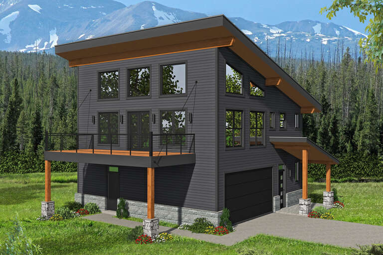 House Plan House Plan #24560 Angled Front Elevation