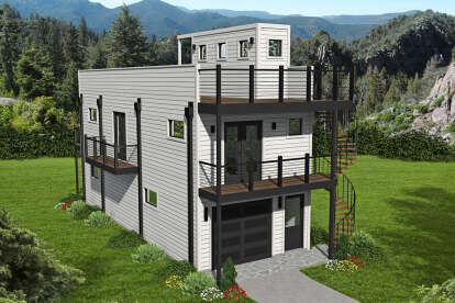 2 Bed, 1 Bath, 740 Square Foot House Plan - #940-00235