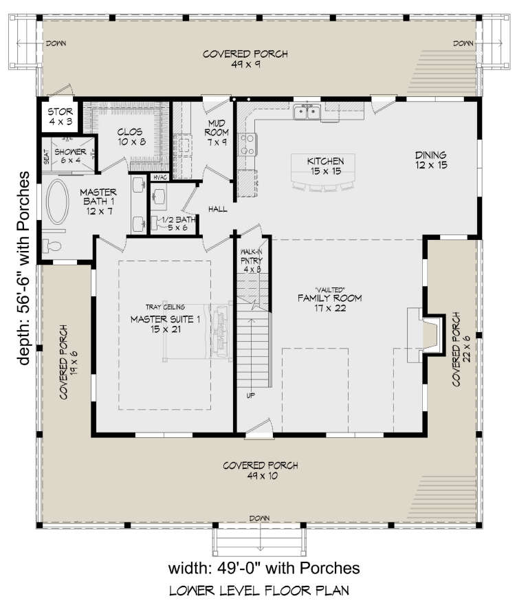 Country Plan - 2,718 Square Feet, 3 Bedrooms, 3.5 Bathrooms | Floor ...