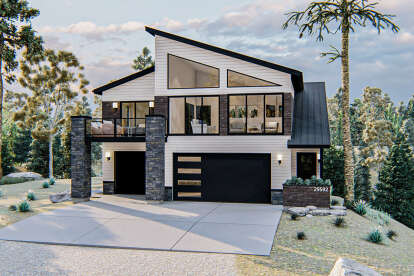 Modern House Plan #963-00427 Elevation Photo