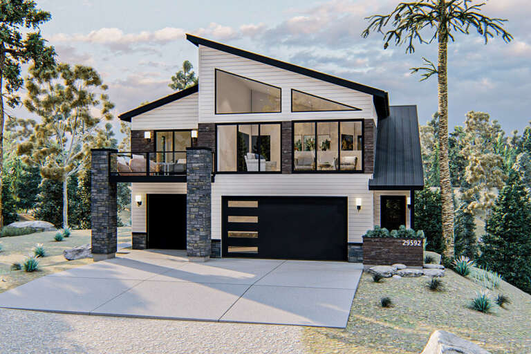 Modern  House Plan #963-00427 Elevation Photo