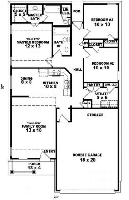 Floorplan for House Plan #053-00218