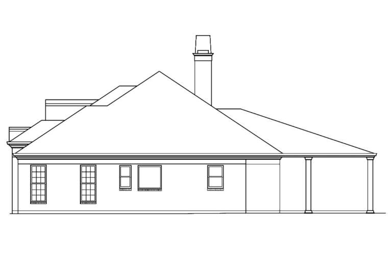 European House Plan #4195-00036 Elevation Photo