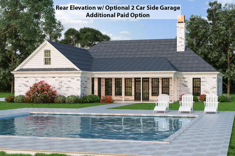 European House Plan #4195-00036 Elevation Photo