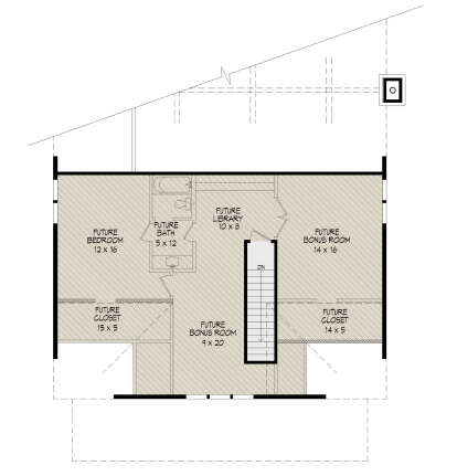 Future Second Floor for House Plan #940-00238