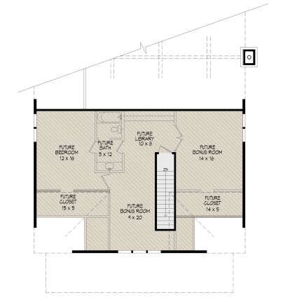 Future Second Floor for House Plan #940-00238
