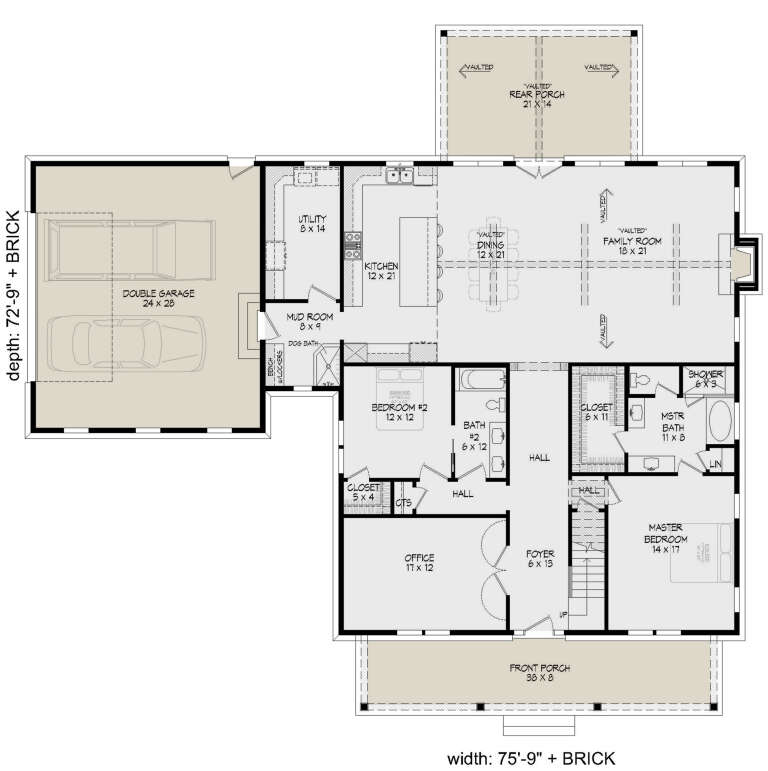 House Plan House Plan #24573 Drawing 1