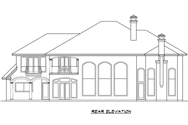 Luxury House Plan #5445-00378 Elevation Photo