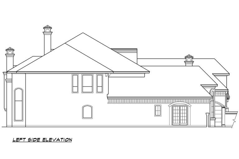 Luxury House Plan #5445-00378 Elevation Photo