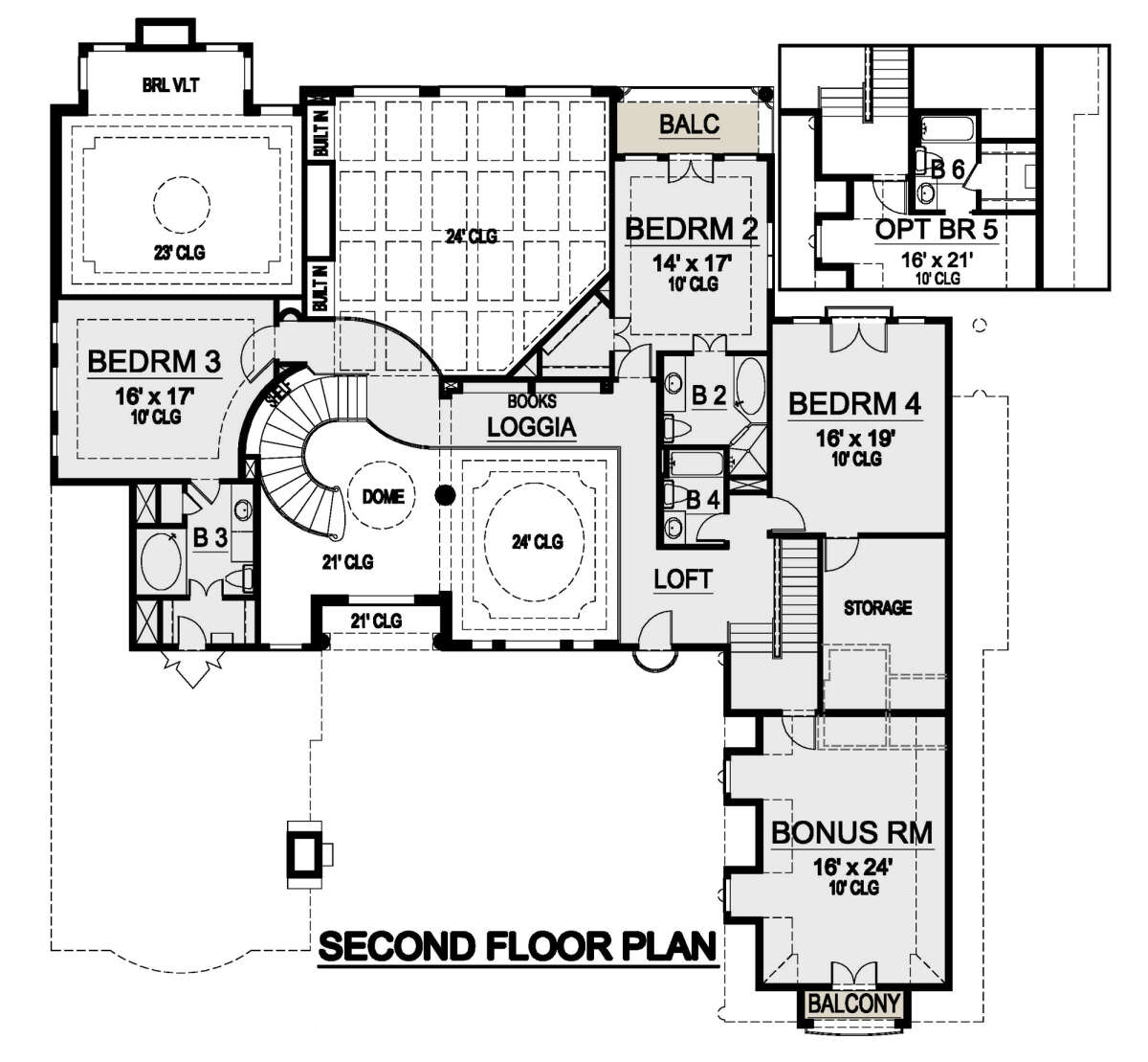 Second Floor for House Plan #5445-00378