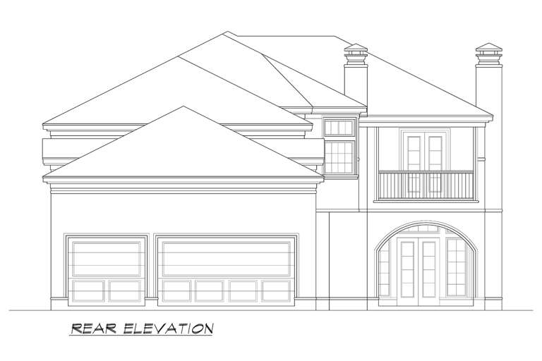 Luxury House Plan #5445-00381 Elevation Photo