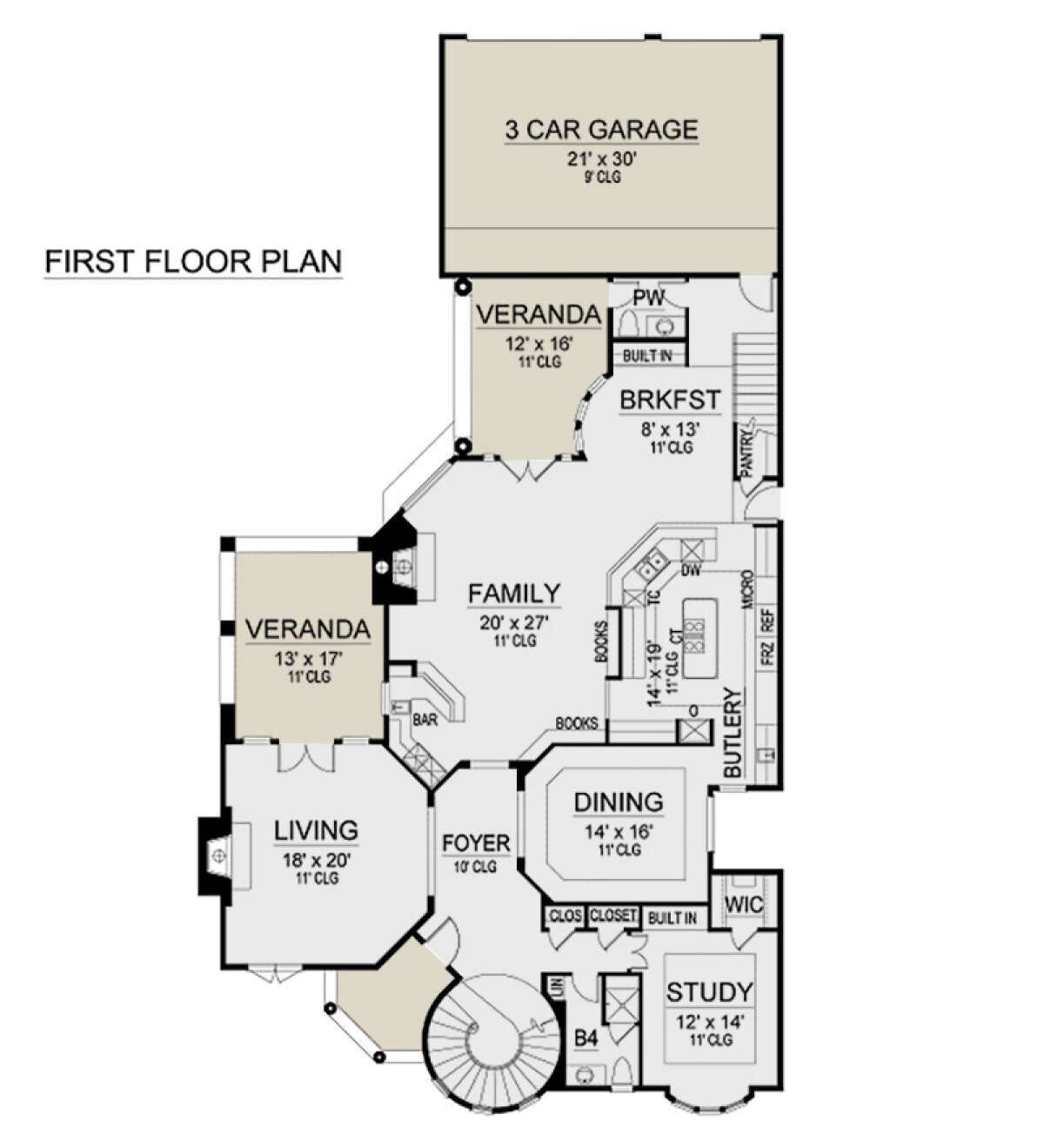 Main Floor for House Plan #5445-00381