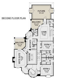 Second Floor for House Plan #5445-00381