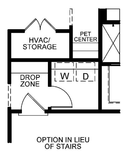 Layout In Lieu of Basement Stairs for House Plan #402-01650
