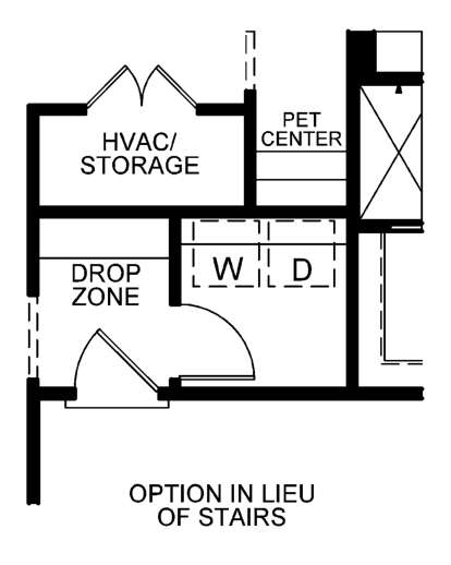 Layout In Lieu of Basement Stairs for House Plan #402-01651