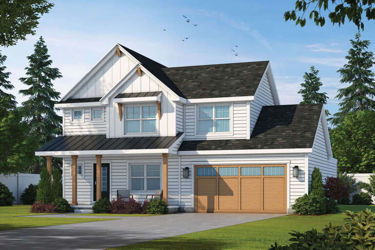 Modern Farmhouse House Plan #402-01652 Elevation Photo