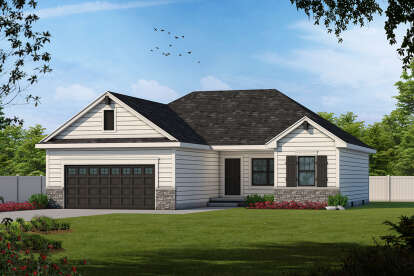 Ranch House Plan #402-01653 Elevation Photo