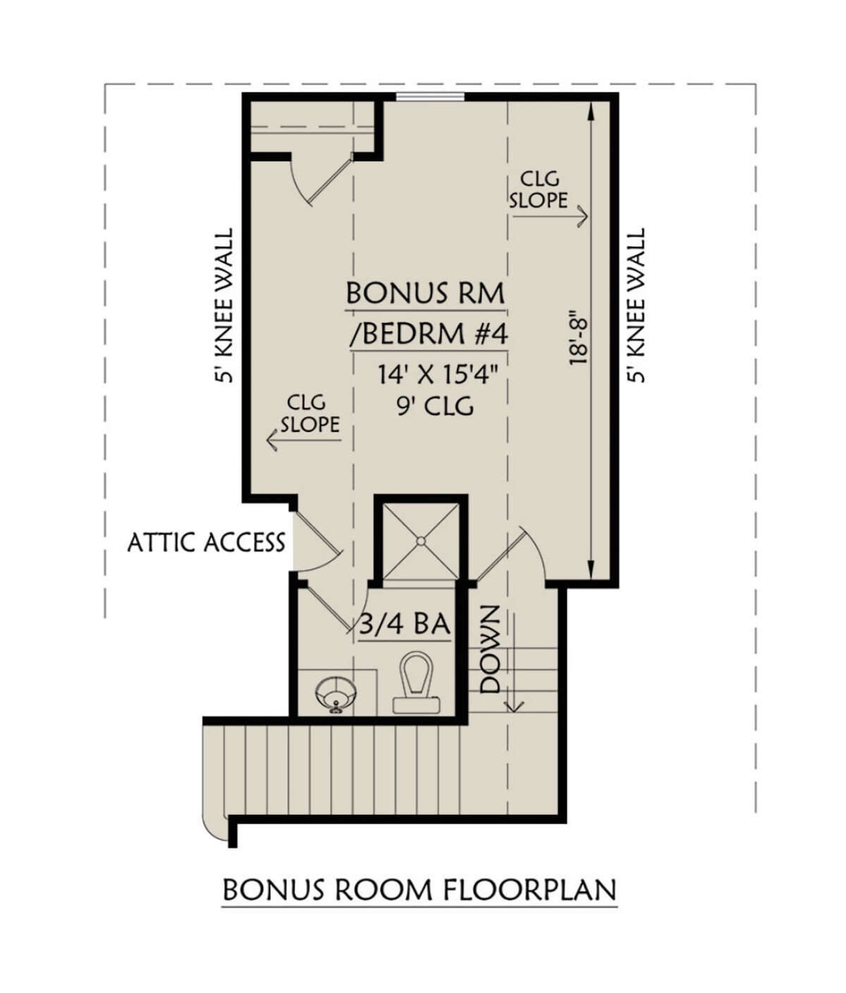 Bonus Room for House Plan #4534-00031