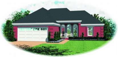 3 Bed, 2 Bath, 1302 Square Foot House Plan - #053-00220