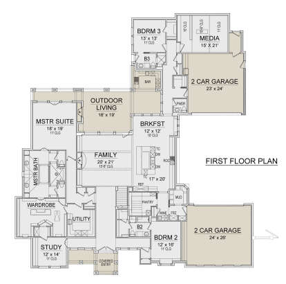 Main Floor for House Plan #5445-00382