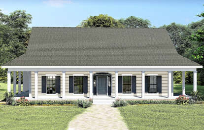 Country House Plan #1776-00109 Elevation Photo