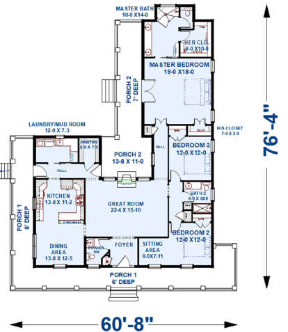House Plan House Plan #24609 Drawing 1