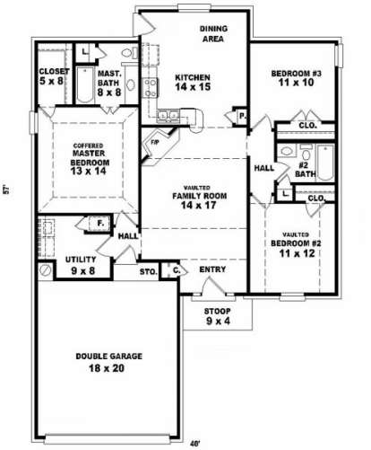 Floorplan for House Plan #053-00221