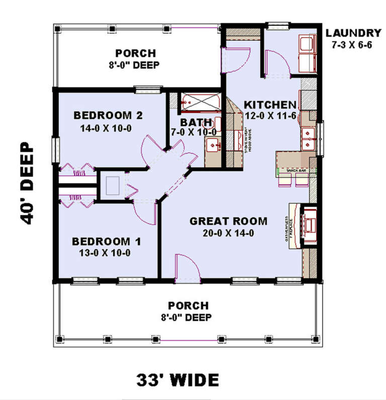 House Plan House Plan #24611 Drawing 1