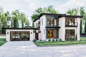 Modern  House Plan #963-00433 Elevation Photo
