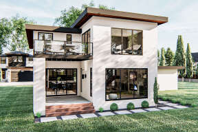 Modern  House Plan #963-00433 Elevation Photo