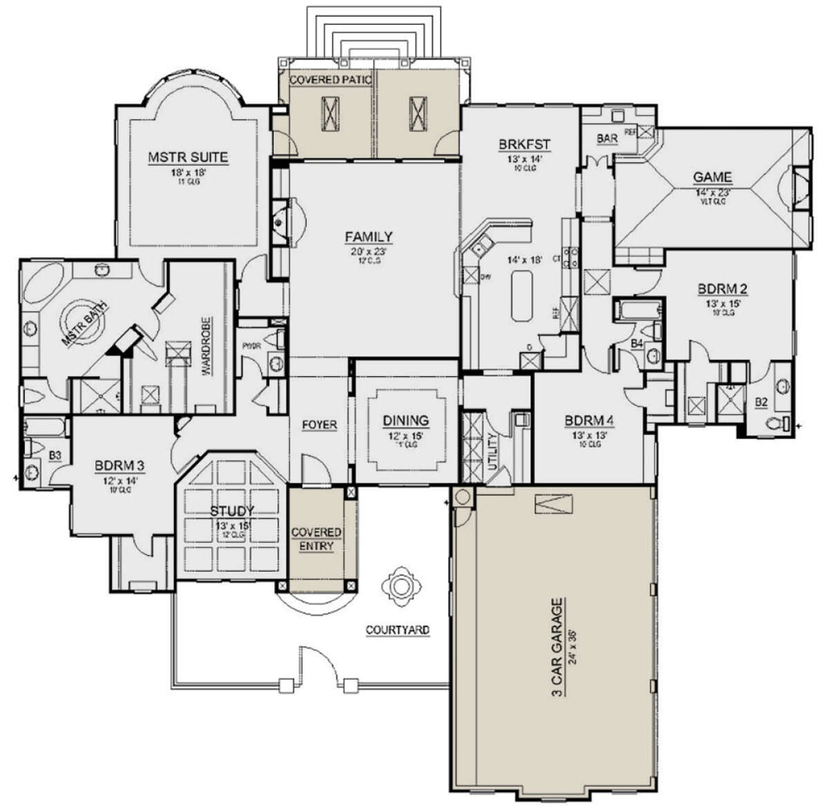 Main Floor for House Plan #5445-00387