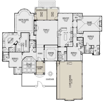 Main Floor for House Plan #5445-00387