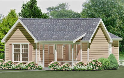 Cottage House Plan #1502-00002 Elevation Photo