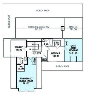Second Floor for House Plan #4195-00037