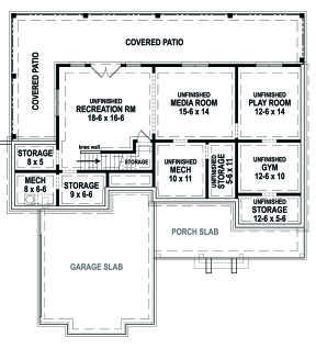 Basement for House Plan #4195-00037