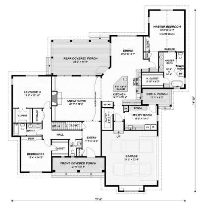Main Floor for House Plan #3125-00028