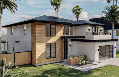Modern House Plan #963-00437 Elevation Photo