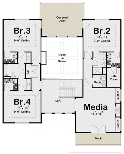Second Floor for House Plan #963-00437