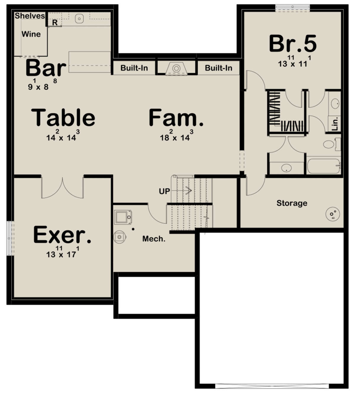 Basement for House Plan #963-00437