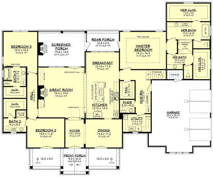 Main Floor for House Plan #041-00228