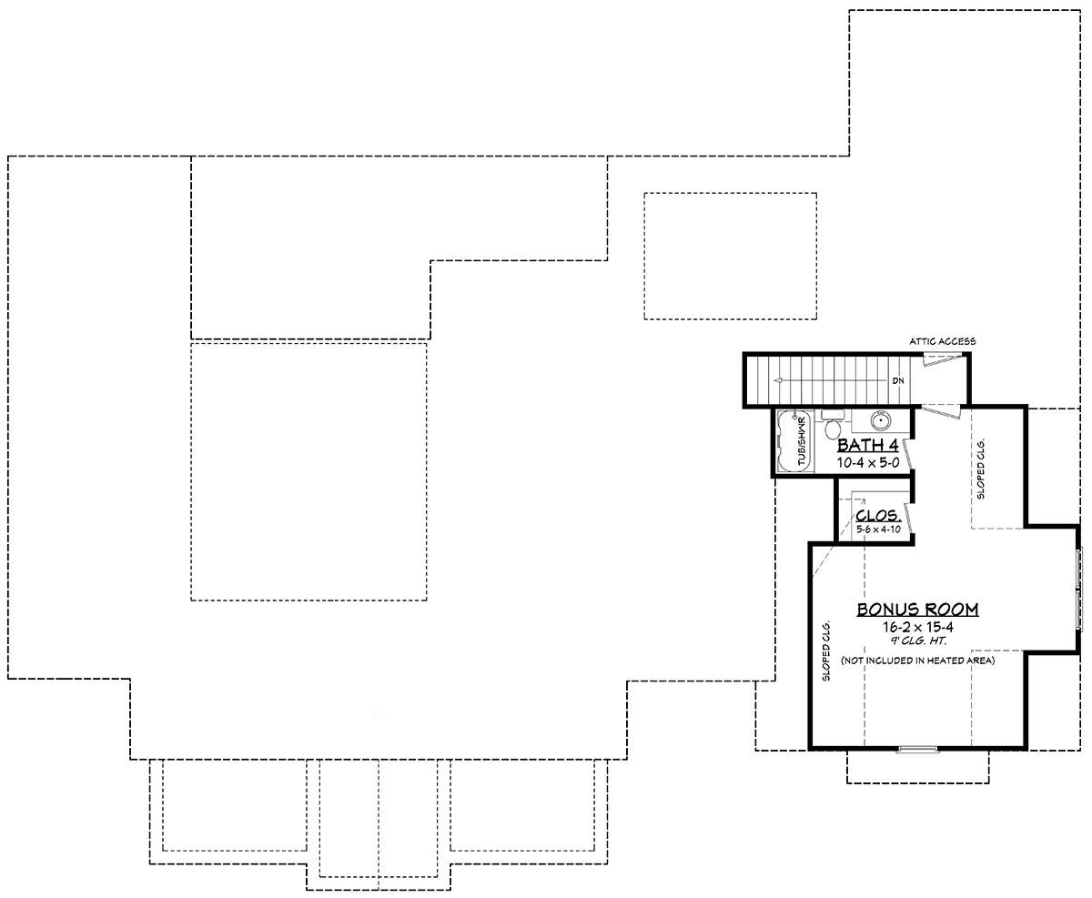 Bonus Room for House Plan #041-00228