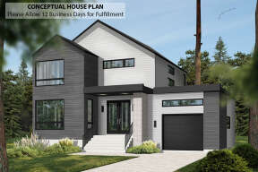 Modern House Plan #034-01271 Elevation Photo